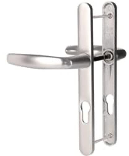 HOPPE AG Ensemble de Porte-fenêtre Plaque étroite Atlanta 1530/300LFSGL HOPPE Argent F1 Clé i-ép.58/67 vis Bois 4x20-3342487