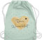Turnbeutel Rucksack - Aufdruck selbst gestalten - Dein Wunschtext I Geschenk personalisiert Weihnachten I Vatertag I Muttertag I Geburtstag - Unisize - Pastell Grün - taschen jga