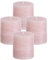 Brandsseller Stumpenkerze 4er Set 7 x 7,5cm Weihnachtskerze Adventskranz Rosa