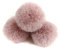 20 Stück 5cm Pompons Kunstfell Bommel Farbiger Fellknäuel mit Elastischer Schlaufe für DIY Basteln Weihnachtsdekoration Tischdekoration Geburtstagsdeko Kleideraccessoires,Hellrosa A