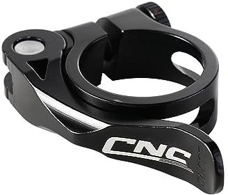 Bicycle Seat Post Clamp,31.8mm 34.9mm Mountain Bike Seatpost Clamp Adjustable Aluminium Alloy Bike Seat Tube Clamp Quick Release(black,34.9mm)