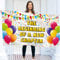 Banner The Beginning of a New Chapter, 152 x 91 cm, Weiß / Gelb