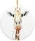 Clever Giraffe Premium Christbaumschmuck aus Keramik - runde Ornamente für Innen und Außen