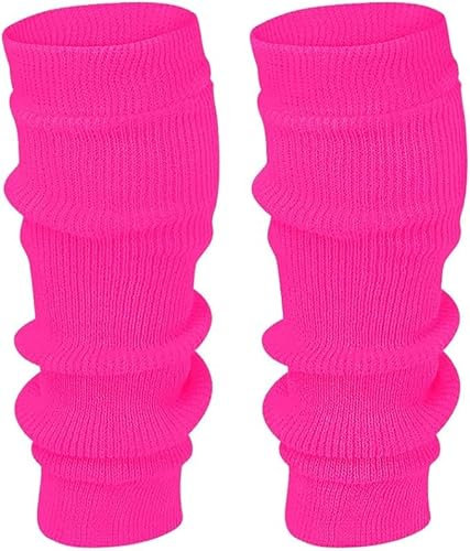 Leg Warmers for Kids Stay Warm and Stylish, Kids's Knitted Ankle Warmers 80s Party Dance Sports Yoga Accessories Pink