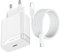Chargeur Rapide pour iPhone 15 16 16e Pro Max/Plus, IPad Air, IPad Pro, 25W Prise Secteur Type C pour A pple, Bloc Charger Adaptateur AVCE USB-C Cable 1.5 m