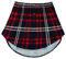 GOOBGS Women's Mini Underskirt Shirt Extensions Lower Skirt Sweep Shirt Extension Skirt with Buttons Navy red Plaid Small