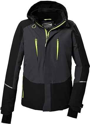 killtec Herren Skijacke/Funktionsjacke mit Kapuze, Unterarmventilation und Schneefang KOW 29 MN JCKT, anthrazit, XXL, 41933-000