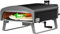 Q Pizza - Horno de pizza de gas para exteriores con sistema giratorio manual, horno portátil de pizza de propano con mango giratorio, piedra de pizza de 13 pulgadas, regulador de gas del Reino Unido