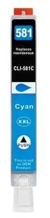 1 XXL Druckerpatrone kompatibel zu CLI-581 C Cyan für Canon PIXMA TS705 TS6150 TS6250 TS6350 TR7550 TR8550 TS8150 TS8250 TS8350 TS9150 TS9550 TS6151 TS6251 TS6351 TS8151 TS8152 TS8251