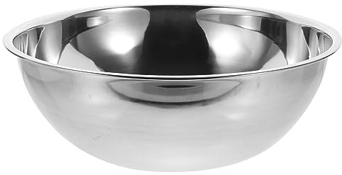Zerodeko Large Stainless Steel Mixing Bowl Dish Drainer Vegetable Basket Washing up Bowl Plug