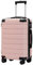 COOLIFE Koffer Trolley-Koffer Hartschalen-Koffer Rollkoffer Reisekoffer von ABS-Material mit TSA-Schloss Teleskopgriff und 4 Zwillingsrollen (Lotusrosa, Handgepäck)