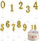 XUSSMM Geburtstag Nummer Kerzen (0-9), Gold Geburtstagskerze Zahl 0 1 2 3 4 5 6 7 8 9, Geburtstagskerzen für Kinder, Geburtstagskerzen für Geburtstagsdeko, Tortendeko Geburtstag