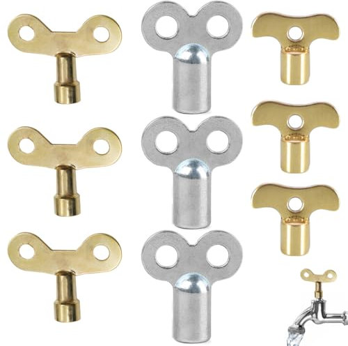 TorSor 9 Pack Radiator Valve Keys Set Radiator Bleeding Air Valve Key Air Bleeder Key Radiator Key Opener for Old Radiators Cast Iron Radiators Hydronic Heater System Home Boiler Heating Plumbing