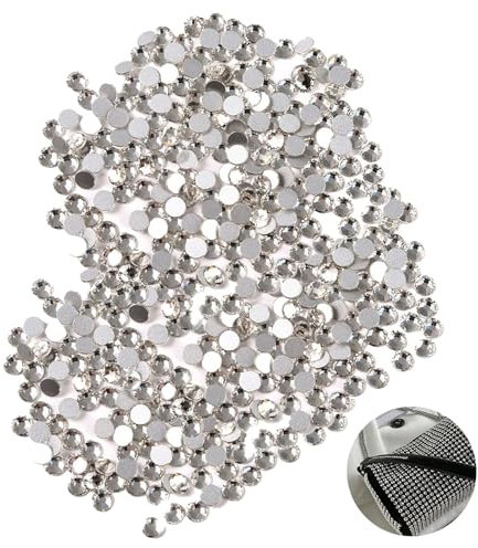 1440 Stück 3.7-4.0mm Glitzersteine Set, Runde Strasssteine, Dekosteine Kristall Steinchen für DIY Bastelarbeiten, Schmuck, Nagelkunst, Kleidung Dekoration