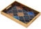 Bandeja para Servir, Bandeja Rectangular para café con asa, Bandeja Grande de Cristal para Cocina Bandeja Decorativa para Cocina, salón, Bar, Fiestas (37 x 27 x 4,5 CM)