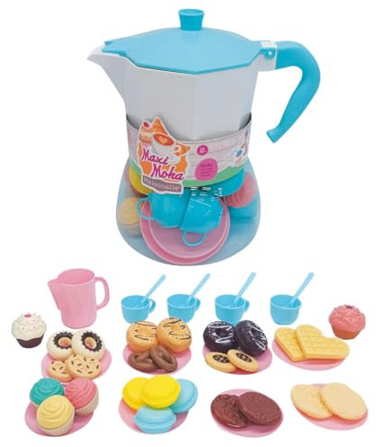 ODS - Maisonelle, Maxi Moka con Accesorios para Pausa café, Medidas del Producto 27 x 15,4 cm. Juguete para niños, Edad Recomendada +3