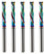 Trvoxviq 5 PCS Spiral Router Bits 2 Flutes CNC End Mill, 1/8'' (3.175mm) Shank Up Down Cut Compression Bit with DLC Coating, Tungsten Steel CNC Bit Milling Cutter Tools for Wood(3.175X15mm)