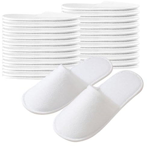 Taimimy 20 Paires de Chausson Hotel Jetable Femmes Hommes, Chausson Spa Hotel Lavable Pantoufles d'Invité Confortables Doux Antidérapants pour hôtels et spa, Maison, Voyage