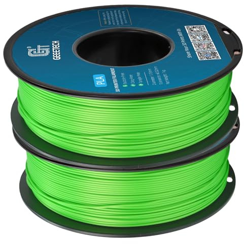 GEEETECH PLA Filament neue Grün, 2x1kg Spule für 3d Drucker