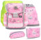 Belmil Schulranzen Set 403-13/AG/S/R 5 - teilig ergonomischer Schulranzen Set mit Regenschutz 1. klasse 2. klasse 3. klasse - Super Leicht 930-990 g/Grundschule (Ballet Light Pink 2)