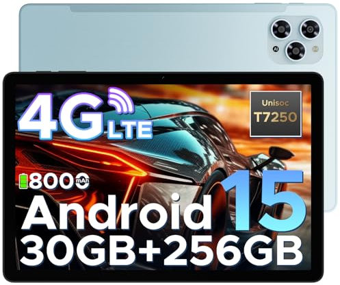 DOOGEE Tab G6 Tablette avec Carte Sim, Tablette Android 15, Octa-Core T7250, Tablette 11 Pouces 90Hz, 30GB +256GB/TF 2TB, Double 4G LTE,Batterie 8000mAh,13MP Caméra, 5G WiFi/Widevine L1/FM/OTG/Face ID
