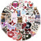 EUFFO Downtown Y2K Girls Sticker Set 50 Stück, Wasserfeste Vintage Aufkleber für Laptop Koffer Scrapbook Journal Kindle Skate Fahrrad Motorrad Skateboard, Graffiti Anime Sticker für Erwachsene