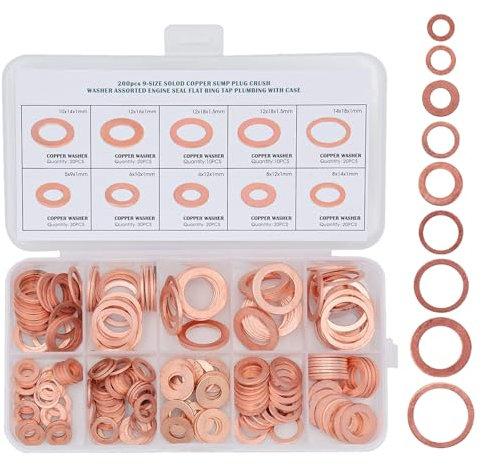 Mlysnd Rondelle Set - Combinazione Rame 200pcs rondelle, Dimensioni (M5 -M14)