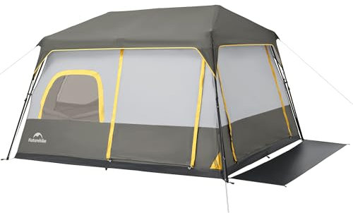 Naturehike Cape - Tenda da campeggio grande per 6 persone, impermeabile, tenda da campeggio a tunnel PU3000 mm, per viaggi in famiglia, campeggio, viaggi in auto e altre attività