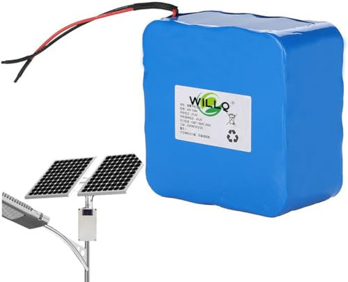 WILLQ Batteria al Litio Ferro fosfato da 25,6V 24V 10Ah 12Ah 15Ah 20Ah per lampione Solare, Luce di Emergenza, Batteria di Ricambio, batterie agli ioni di Litio Ricaricabili,24v15ah