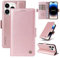 WOWUDI Cover per Sony Xperia 1 V,Cover Portafoglio in Pelle Sintetica Tasca Carte Antiurto Protettiva di Con Slot [Kickstand] [Slot per Schede] Custodia- Oro rosa
