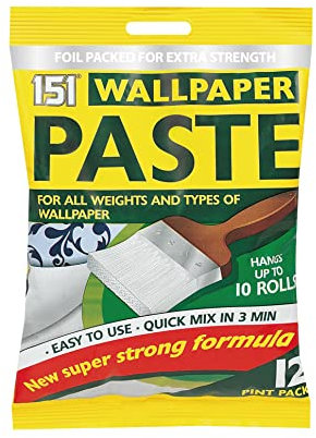 Wallpaper Paste – 10 Roll Pack (200g) by 151 | Easy Mix Adhesive for Hanging Up to 10 Rolls of Wallpaper |