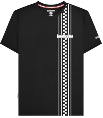Lambretta Mens Two Tone Stripe Short Sleeve T-Shirt