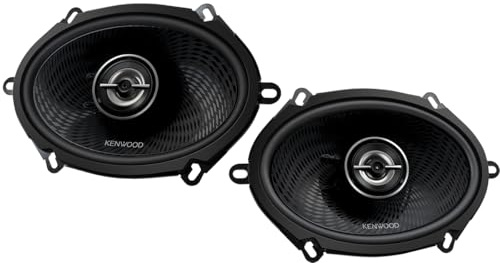 Kenwood KFC-PS5797C Altoparlanti coassiali 5x7 2 Vie, 320W Peak/80W RMS, woofer Diamond Array, Tweeter 30 mm al neodimio, Sound Field Enhancer & Acoustic Harmonizer – Nero