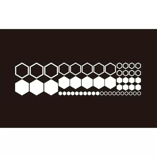 LAOYEFACAI Hexagon Honigwaben Aufkleber - 3D Motorrad Aufkleber, Auto Aufkleber Vinyl, Selbstklebend, Wasserdicht, Für Motorrad, E-Scooter, Helm, Auto (White)