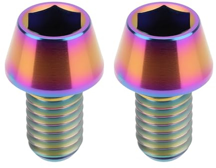 LT Easiyl Pack of 2 conical hexagon socket screws, M6 x 10 mm, compatible with choppers and dirt jump bikes, coloured