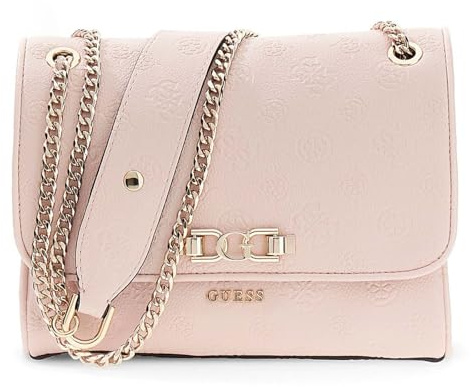 GUESS Umhängetasche Schultertasche Anise Convertible Xbody Flap Light Rose Logo rosa