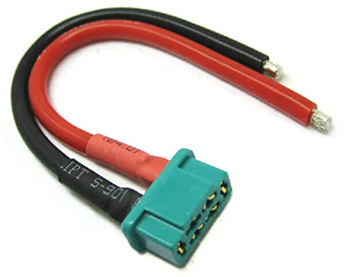 Etronix Male MPX Connector with 10cm 14AWG Silicone Wire