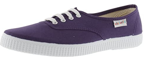 victoria Inglesas Unisex 1915 Lona & Cordones Blancos 106613 para Adulto Purpura 35