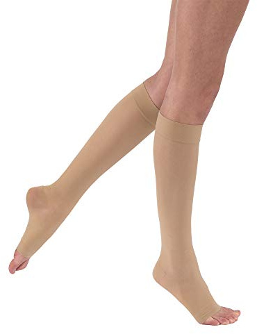 BSN Medical-119504 JOBST UltraSheer Knee High 15-20 mmHg Compression Stockings, Open Toe, Large, Natural