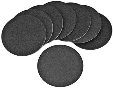 HKB ® 8 Stück Schonpads für Kfz und Haushalt, als Polster für Glasplatten, Steinplatten etc., rund ø = 40mm aus Moos-Gummi, 1,5mm stark, schwarz selbstklebend, Hersteller Hettich, Artikel-Nr. 62849