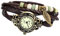 Avaner Vintage Armbanduhr mit handgeflochtenen Blättern in Kreuzform Damen Uhr Analog Quarzuhr für Frauen