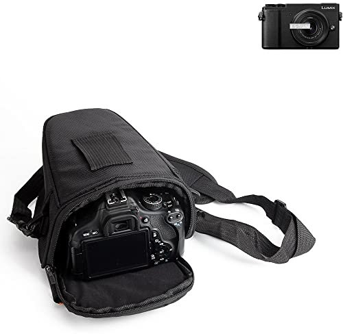 K-S-Trade Housse pour Panasonic Lumix DC-GX9 Compatible avec Panasonic Lumix DC-GX9 Sac Appareil Photo Reflex Saccoche Étui Pouchette Gadget Anti-Choc DSLR SLR Caméra Protection Housse Antichoc Noir