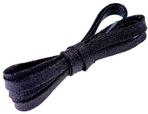 goodlace Glitter Flat Shoelaces Bling Shoelaces Metallic Sperkle Boot Laces 45 /115CM Black