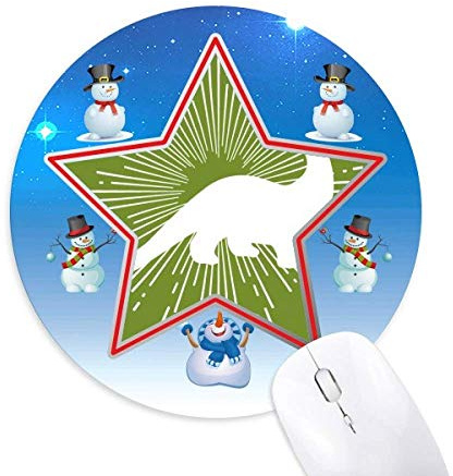 KörpergröÃŸe Höhe Animal Prey Snowman Maus Pad Round Star Mat
