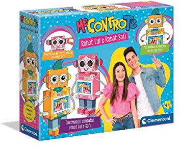 Clementoni - 18622 - Me Contro Te - Robot Luì e Robot Sofì - Made in Italy - Gioco Creativo (Versione in Italiano), 6 Anni+