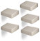 10er Set Möbelknöpfe SW90 BA 16 mm Edelstahloptik Möbelknaufe 24 x 8 x 26 mm von JUNKER Design