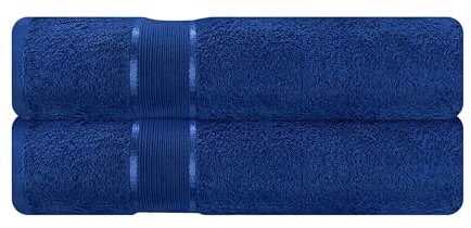 Mixibaby 2er Set Badetuch Badetücher Tücher 100cm x 150cm Frottee 100% Baumwolle 500g/qm, Farbe:Dunkelblau