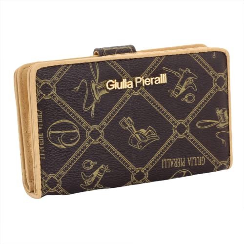 Giulia Pieralli Geldbörse Damen Damenbörse Portmonee Börse Portemonnaie inkl. Geschenk Verpackung NEU #377/5009 (Braun)