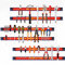 GYMAX Lot de 6 Barres Magnétiques 46 CM Capacité de Charge de 10 KG pour Outils, Porte-Outils Mural en Ferrite, Baguette Aimantée pour Outils, Convient pour Cuisine, Garage, Atelier
