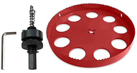 TUNEZ® Lochsäge M42 Bi-Metall Lochschneider Set mit Sechskant Dorn und Zentrierung Metallbohrer Lochsäge Kit für Holz Metall Gipskarton Eisenblech Rohr Kunststoff (300 MM)